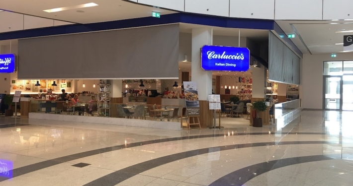 Carluccio's Automatic Draft Curtain