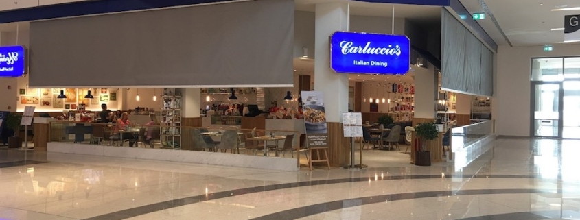 Carluccio's Automatic Draft Curtain