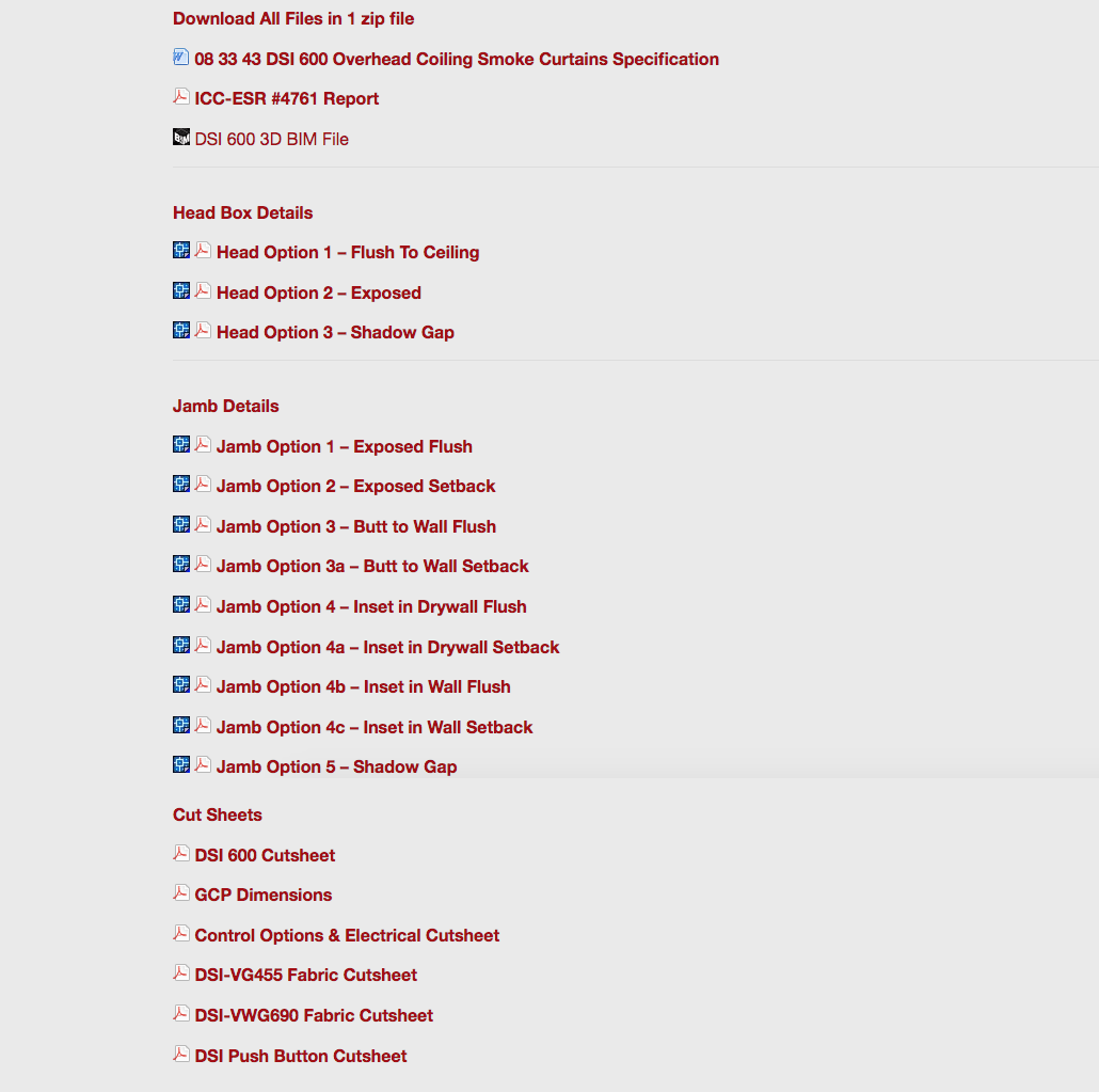 DSI-600 downloads file list