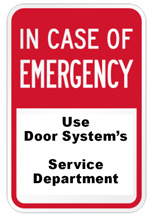 in case of emergency use door systems