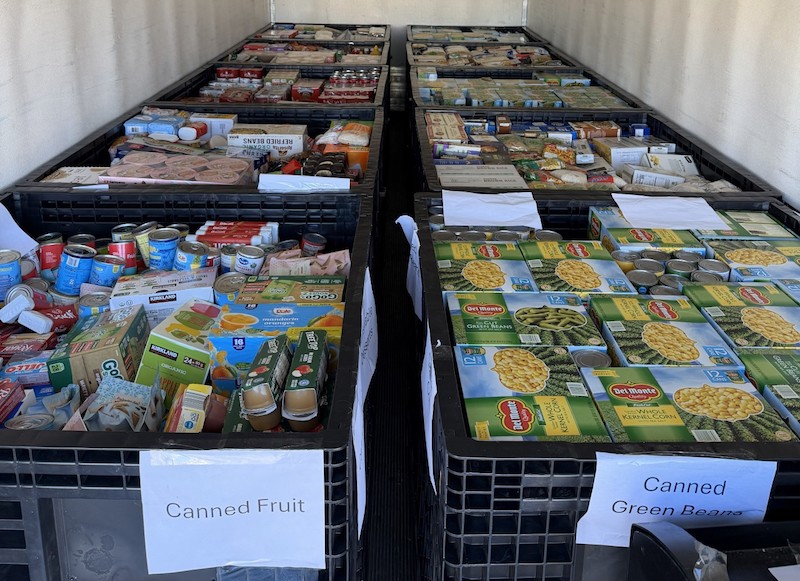 18-Wheeler Truck full packed with donations for 2025 food drive