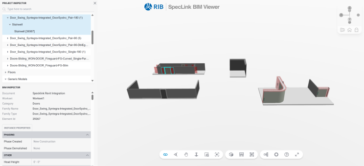 SpecLink BIM Viewer Screenshot