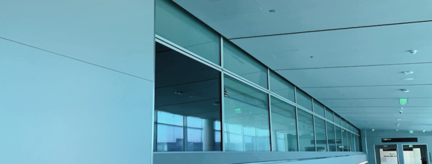 120′ Wide Overhead Coiling Fire Curtain  at San Francisco Airport