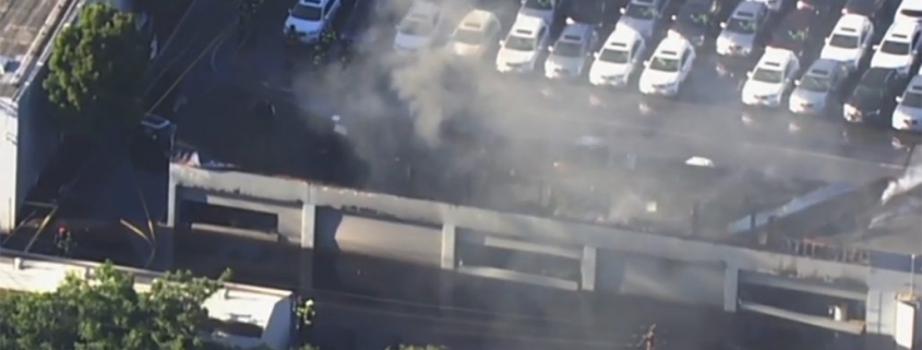 Car dealership building fire in Santa Clara